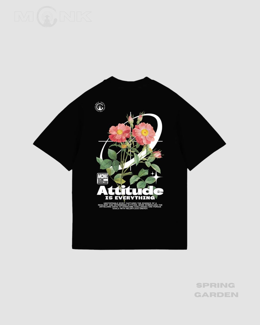Attitude,Oversized t-shirt negra