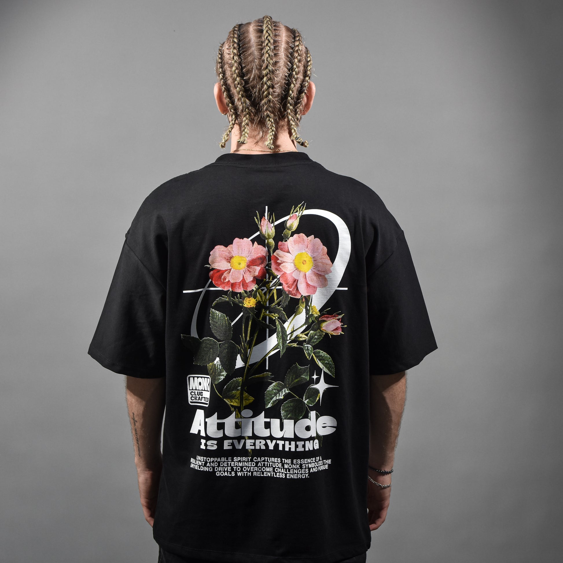 Attitude,Oversized t-shirt negra