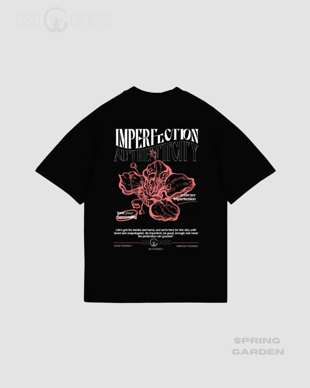 Imperfection ,Oversized t-shirt negra