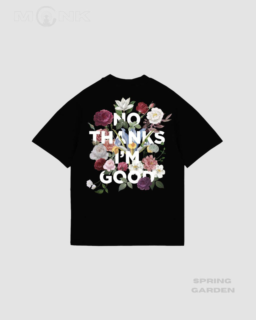 No thanks ,Oversized t-shirt negra