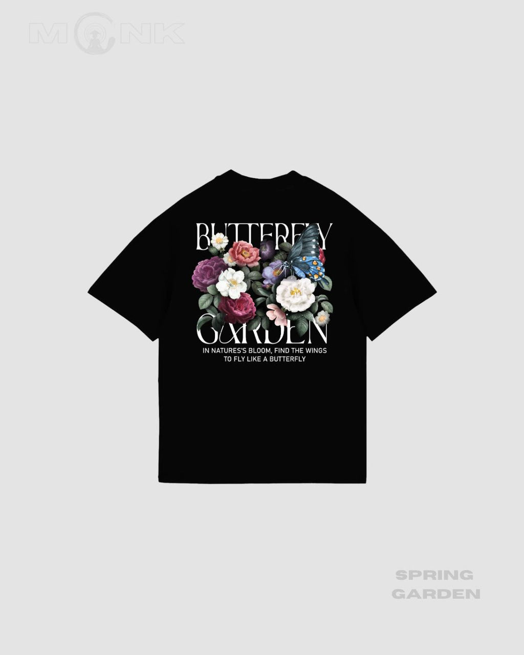 Butterfly ,Oversized t-shirt negra