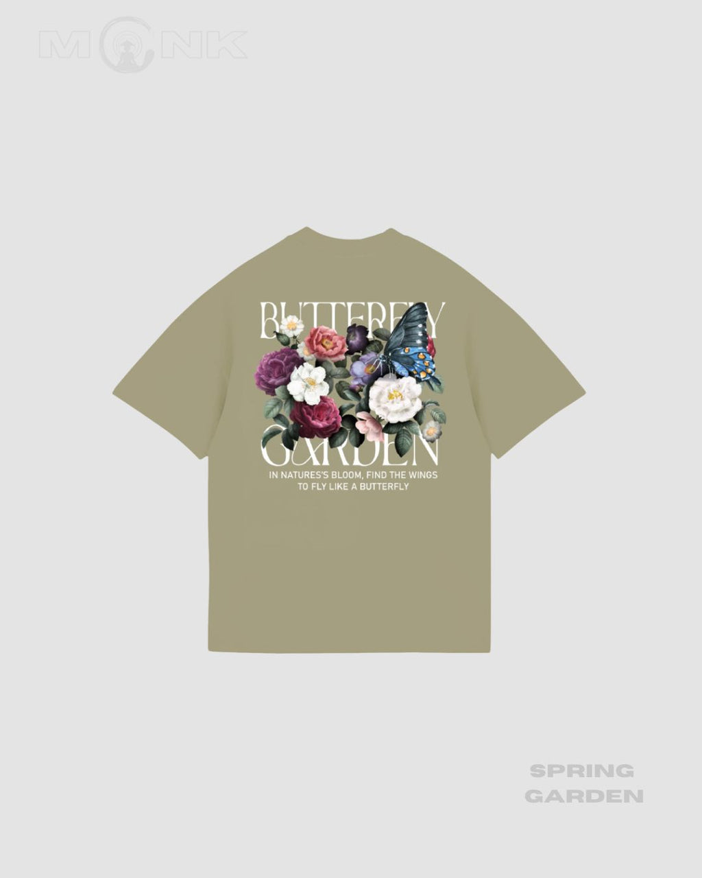 Butterfly ,Oversized t-shirt pistacho