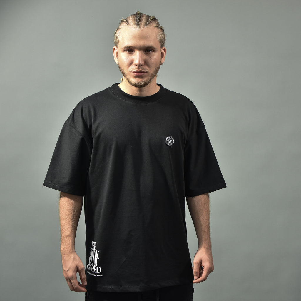 No thanks ,Oversized t-shirt negra