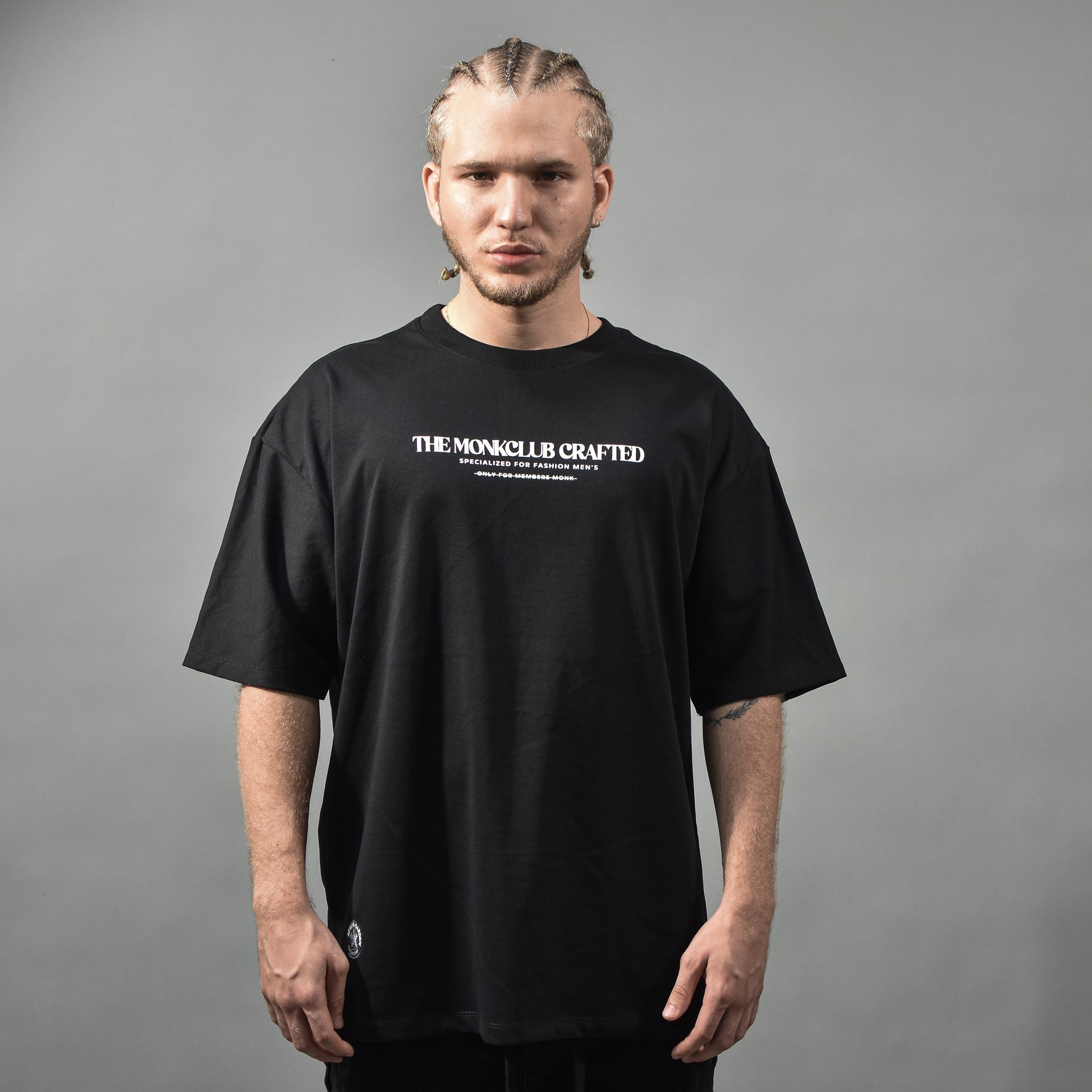 Mushroom,Oversized t-shirt negra