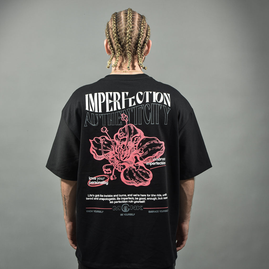 Imperfection ,Oversized t-shirt negra