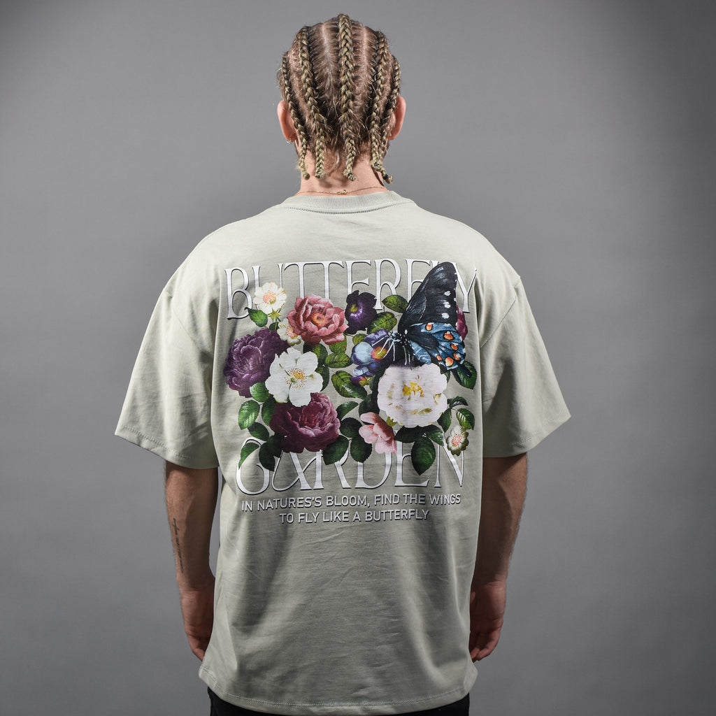 Butterfly ,Oversized t-shirt pistacho