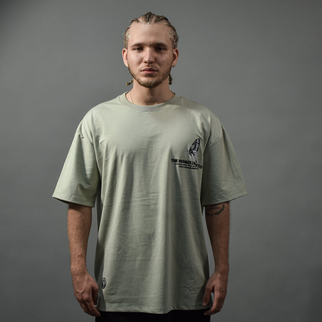 Butterfly ,Oversized t-shirt pistacho